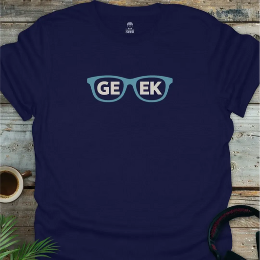 Geek Wearing Glasses - Geek T-Shirt - Navy