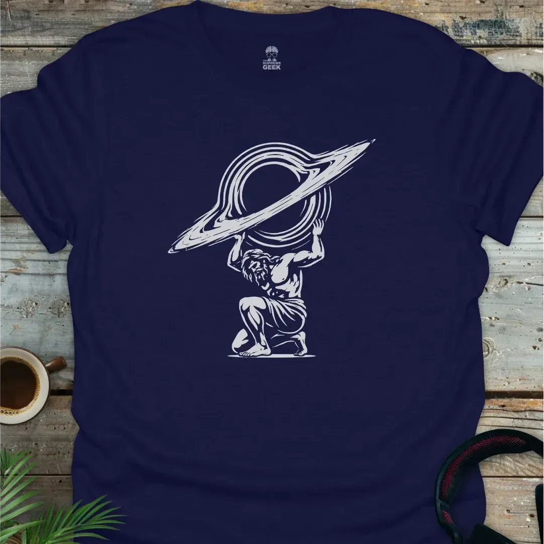 Atlas With Blackhole - Geek T-Shirt