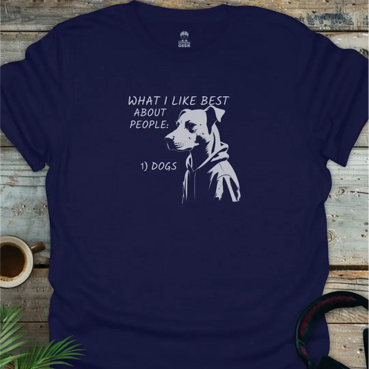What I Like Best About People - Geek T-Shirt - Navy