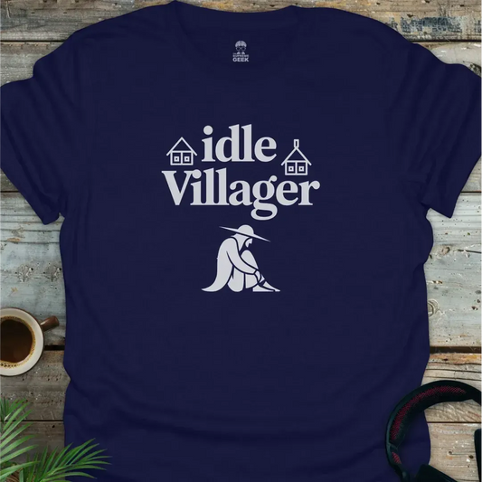 Idle Villager - Geek T-Shirt - Navy