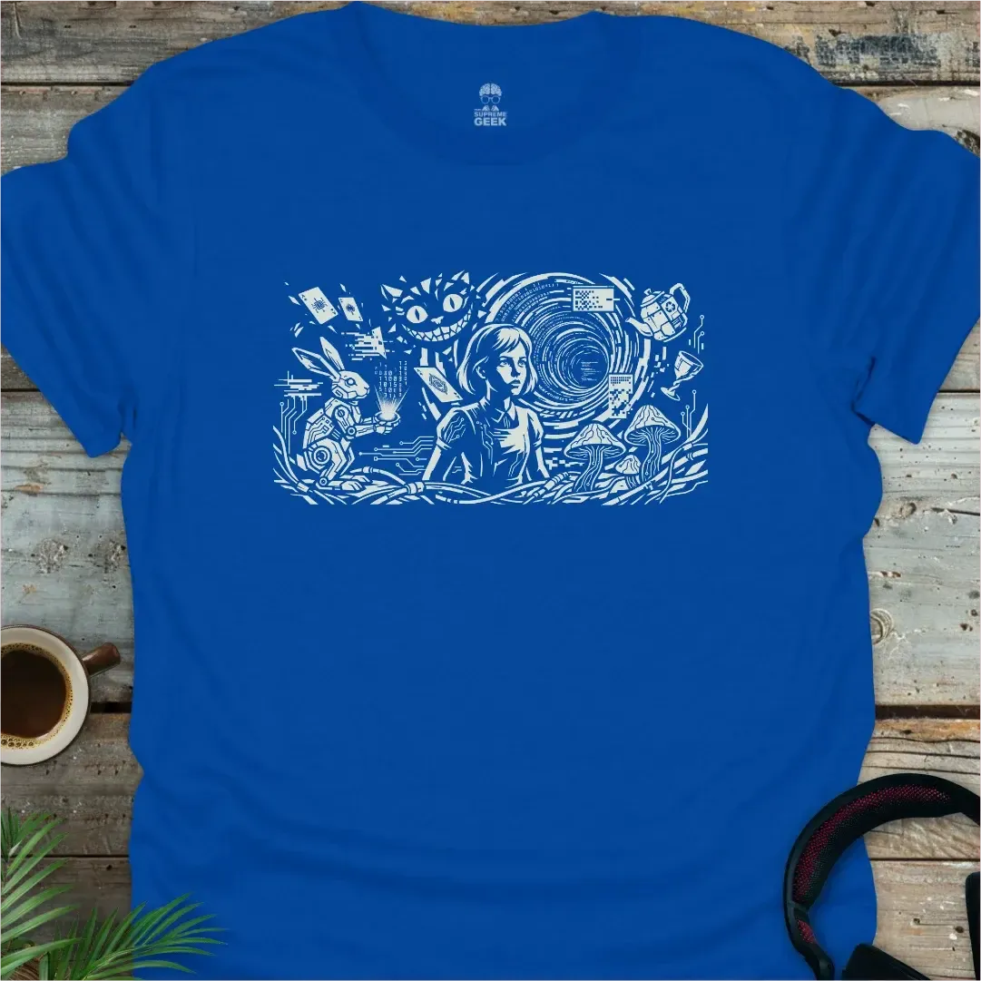 Alice In Cyberland - Geek T-Shirt - Royal