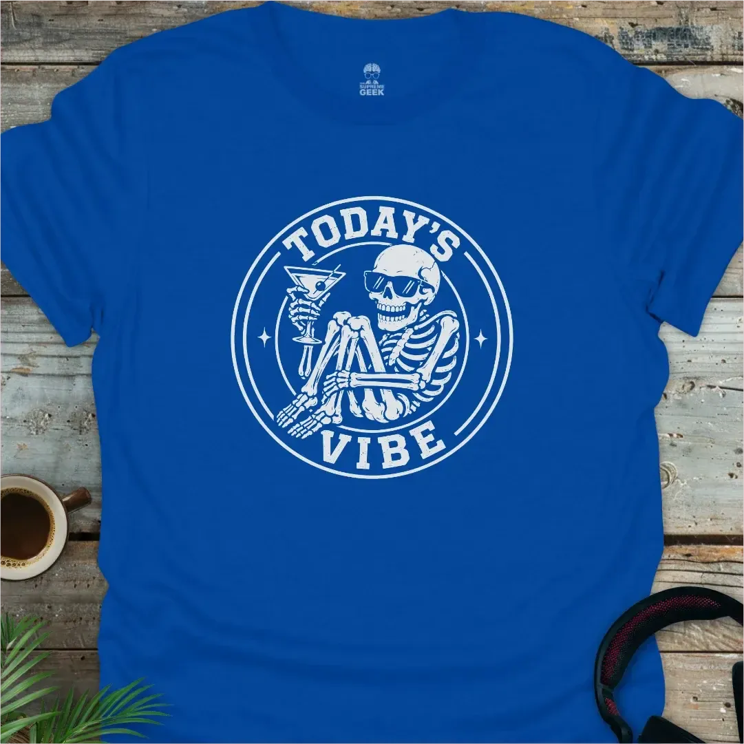 Today's Vibe (Skeleton) - Geek T-Shirt - Royal