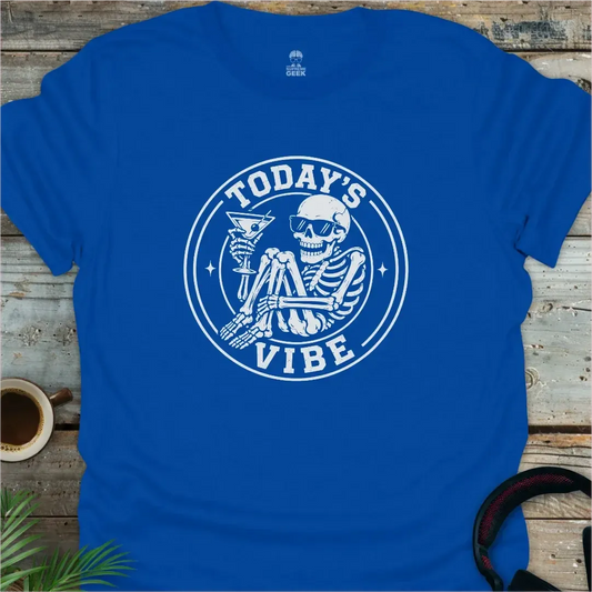 Today's Vibe (Skeleton) - Geek T-Shirt - Royal