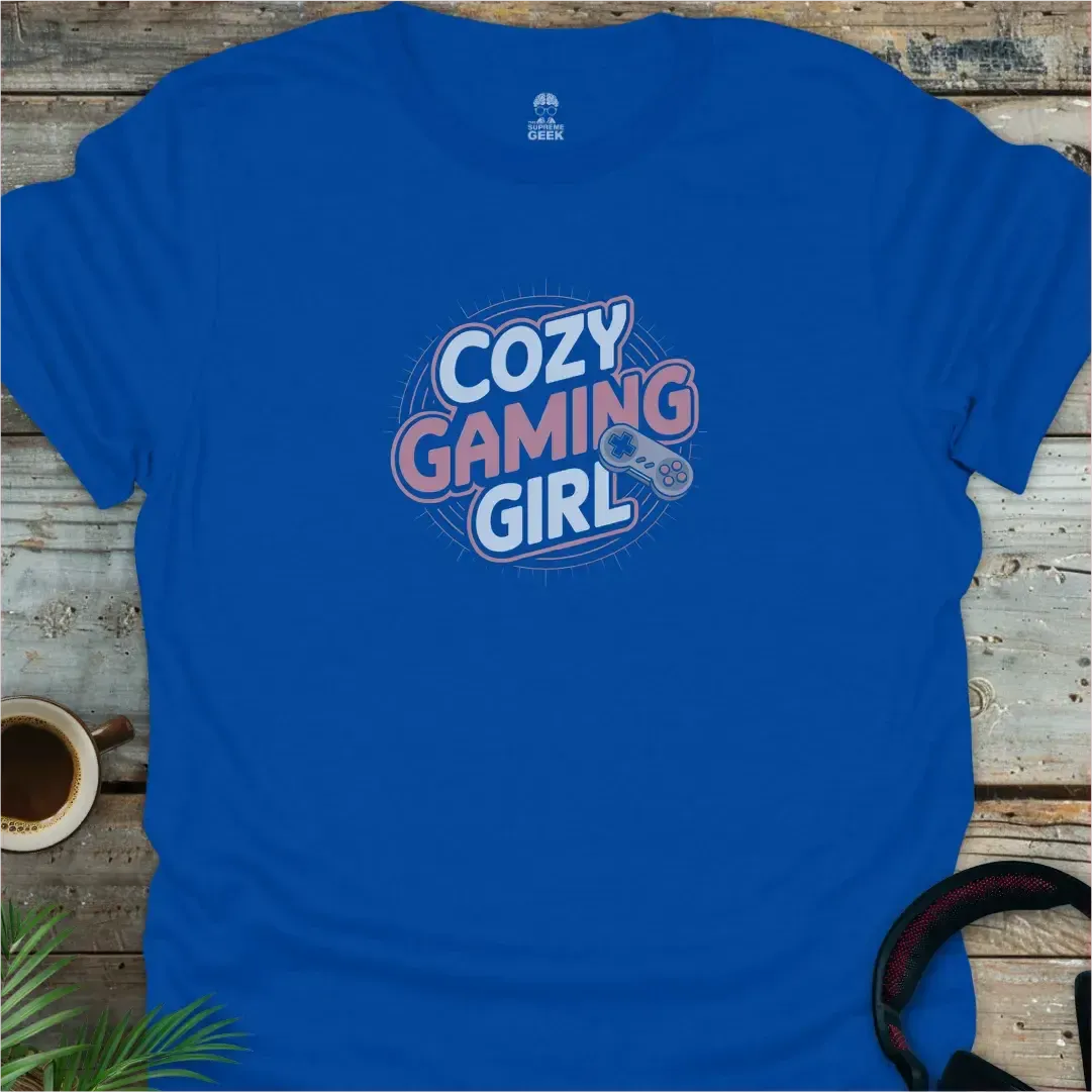 Cozy Gaming Girl - Geek T-Shirt - Royal