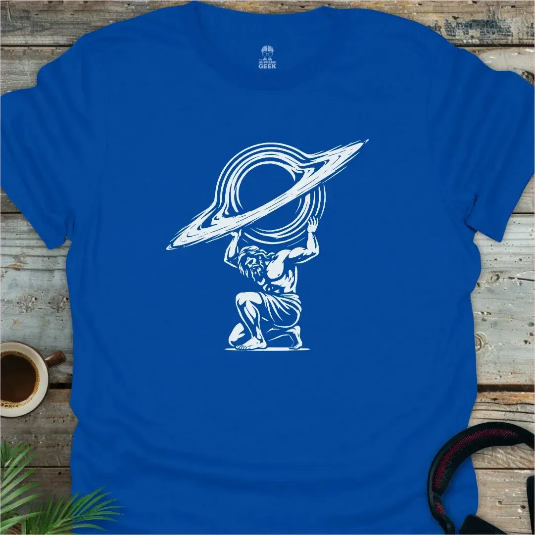 Atlas With Blackhole - Geek T-Shirt