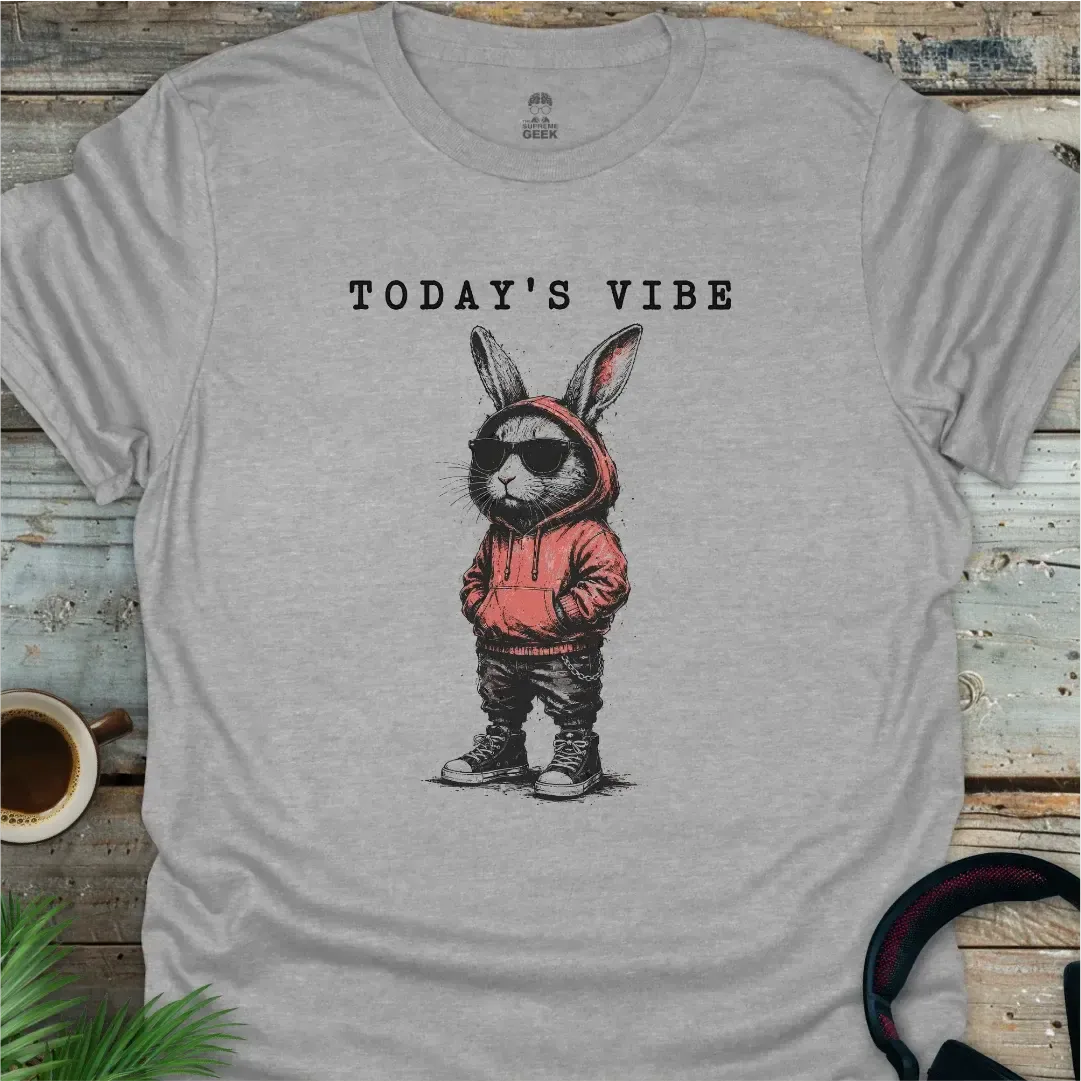 Today's Vibe (Rabbit) - Geek T-Shirt - Sport Grey