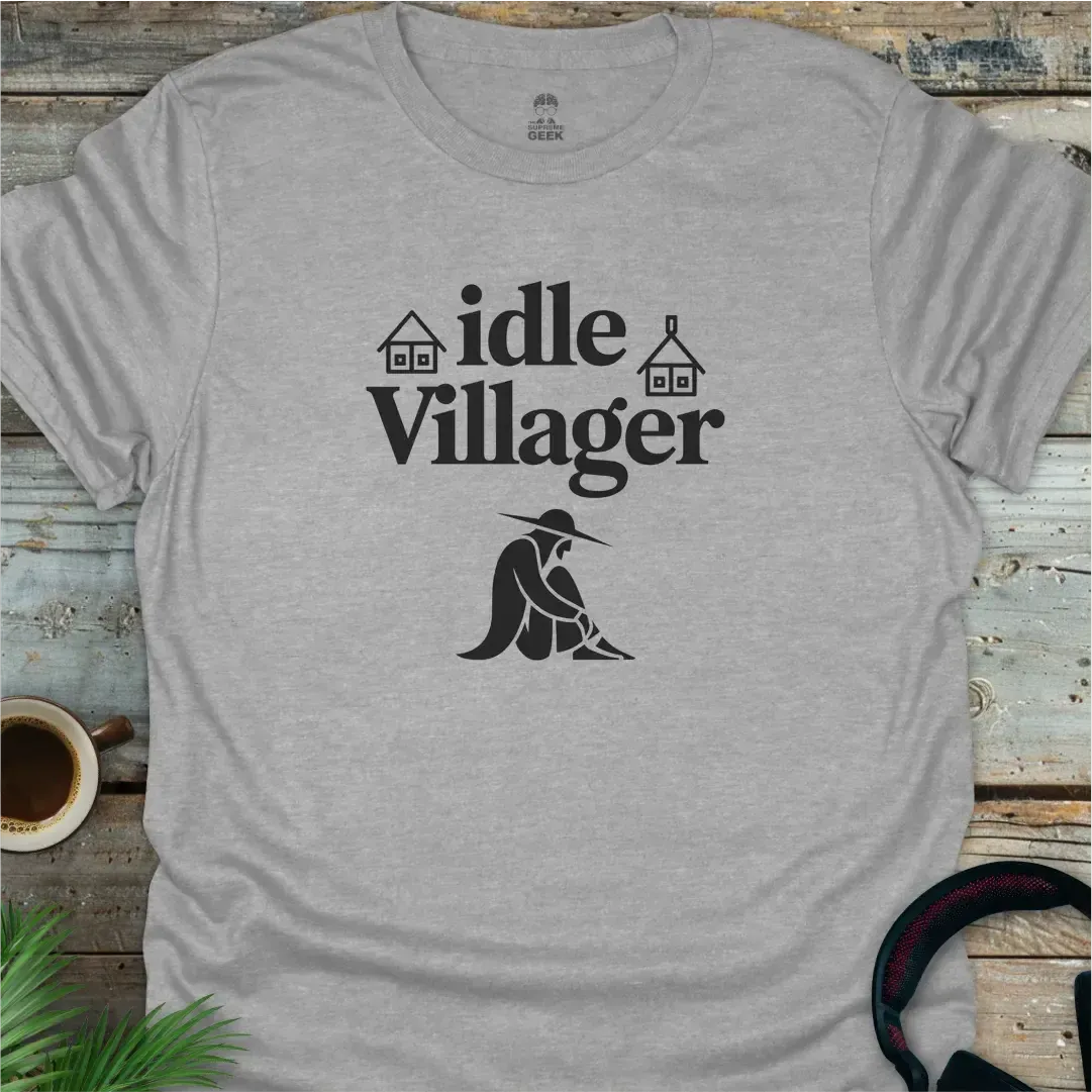 Idle Villager - Geek T-Shirt - Sport Grey