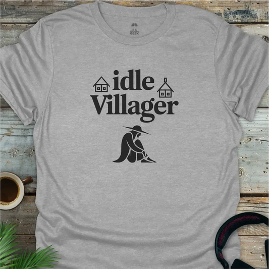 Idle Villager - Geek T-Shirt - Sport Grey