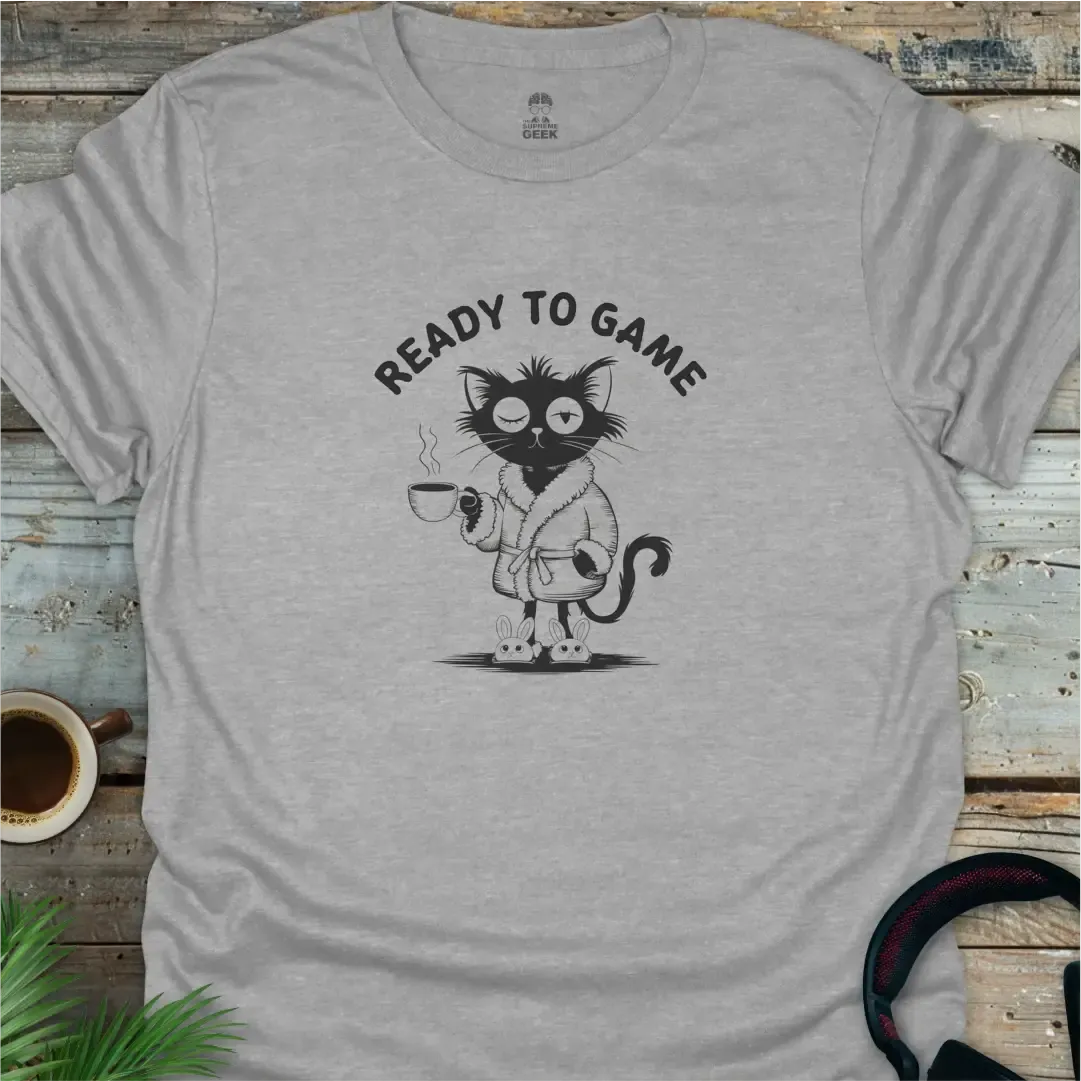 Ready to Game - Geek T-Shirt - Sport Grey