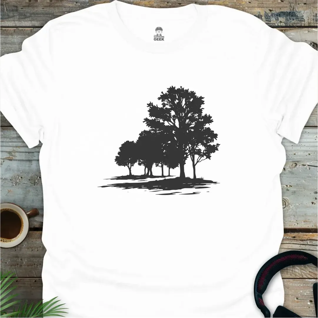 The Suggestion Of Trees - Geek T-Shirt - White
