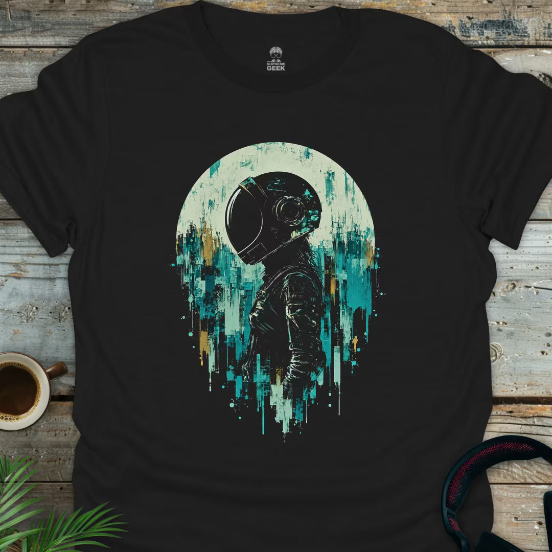 Static Horizon - Geek T-Shirt - Black