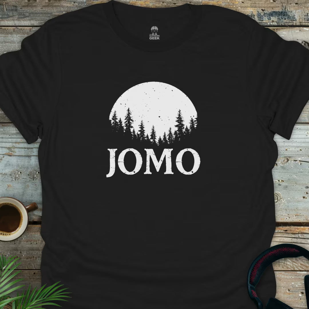 JOMO (Joy Of Missing Out) - Geek T-Shirt - Black