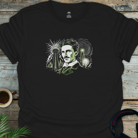 Nikola Tesla - Geek T-Shirt - Black