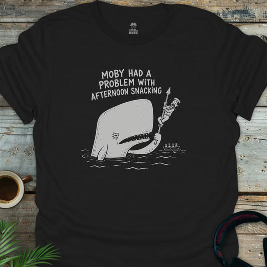 Moby Had A Problem - Funny Literary Geek T-Shirt - Black
