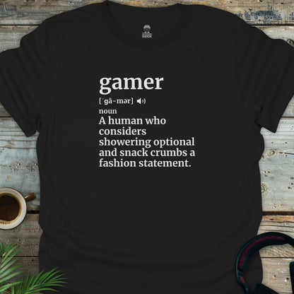 Gamer Definition - Geek T-Shirt - Black
