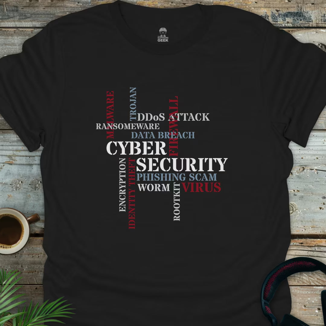 Cyber Security - Geek T-Shirt - Black