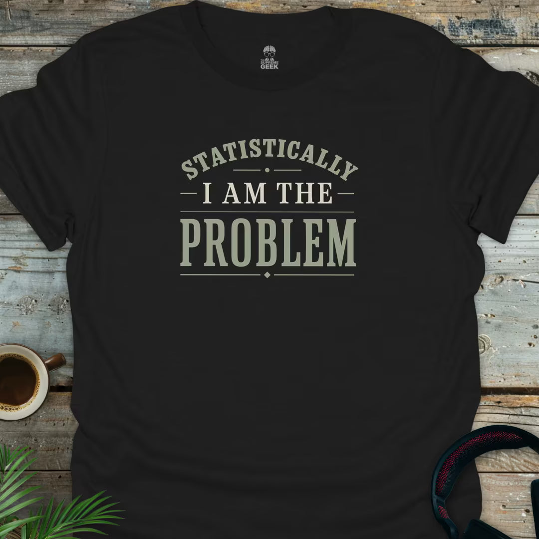 Statistically I Am The Problem - Geek T-Shirt - Black