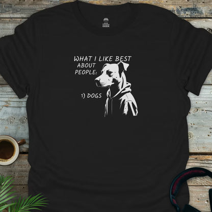 What I Like Best About People - Geek T-Shirt - Black