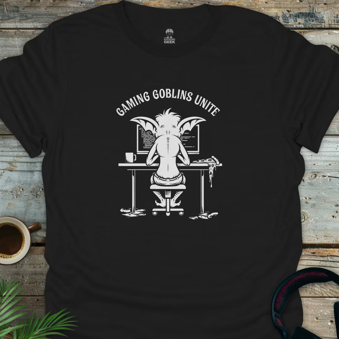 Gaming Goblins Unite - Geek T-Shirt - Black