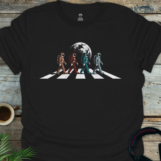 Abbey Road Astronauts - Geek T-Shirt - Black