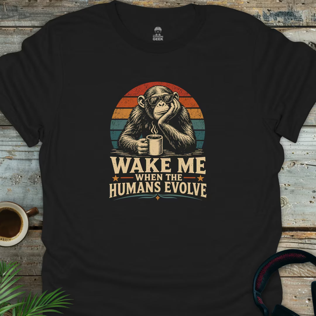 Wake Me - Geek T-Shirt - Black