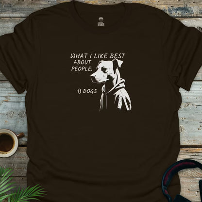 What I Like Best About People - Geek T-Shirt - Dark Chocolate