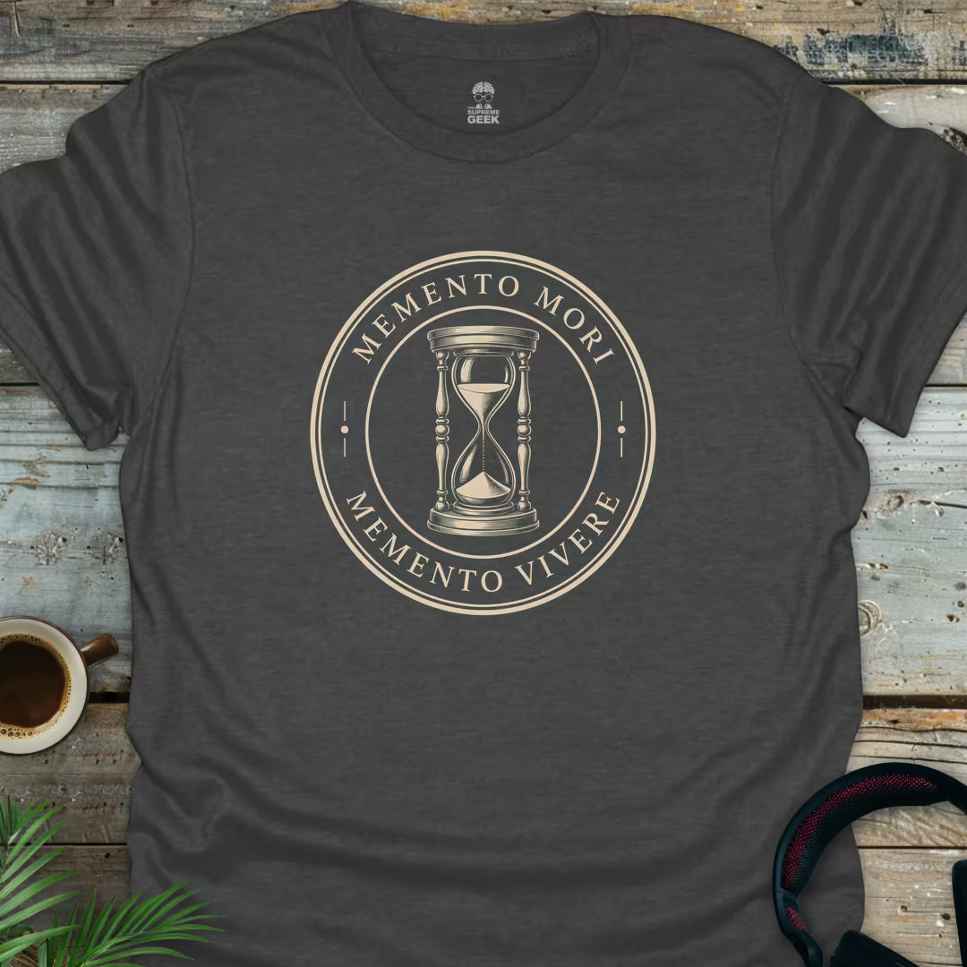 Memento Mori Memento Vivere - Geek T-Shirt - Dark Heather