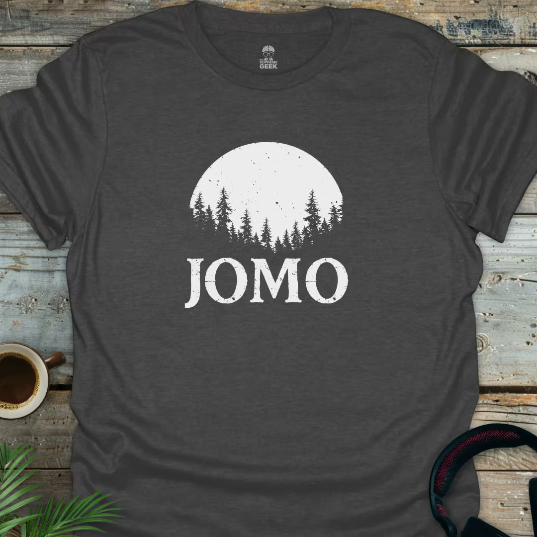JOMO (Joy Of Missing Out) - Geek T-Shirt - Dark Heather