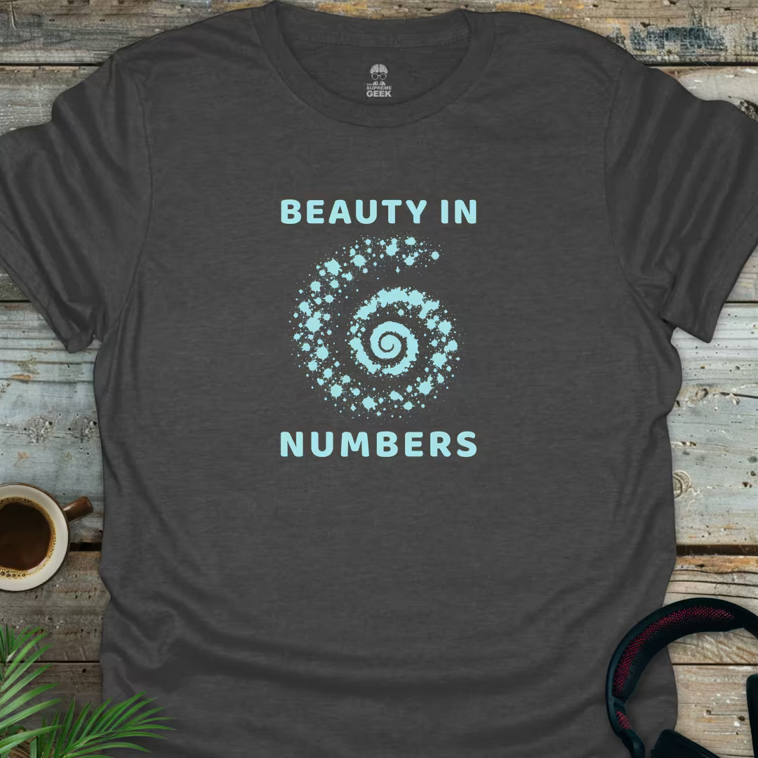 Beauty In Numbers (Logarithmic Spiral) - Geek T-Shirt - Dark Heather