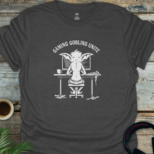 Gaming Goblins Unite - Geek T-Shirt - Dark Heather