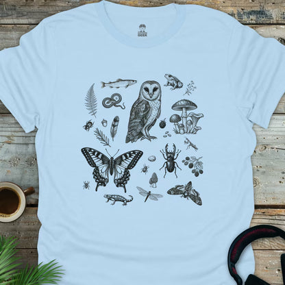 Woodland Creatures– Geek T-Shirt - Light Blue