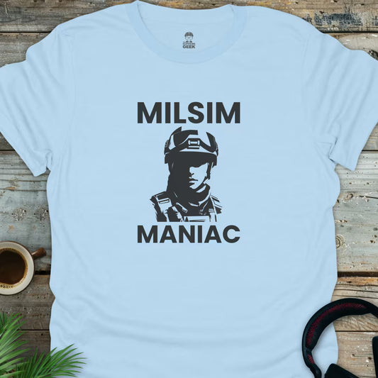 Milsim Maniac - Gamer Geek T-Shirt - Light Blue
