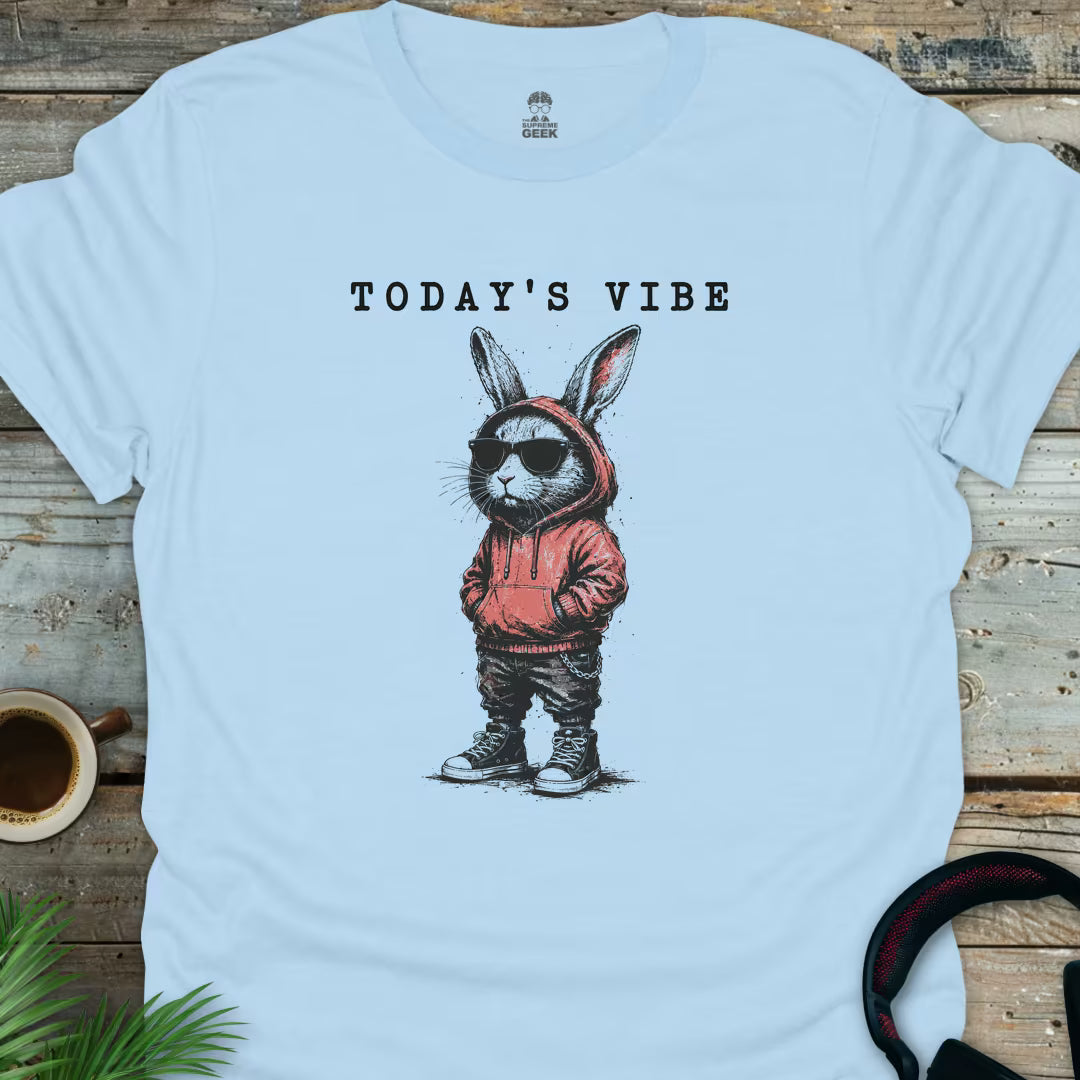 Today's Vibe (Rabbit) - Geek T-Shirt - Light Blue