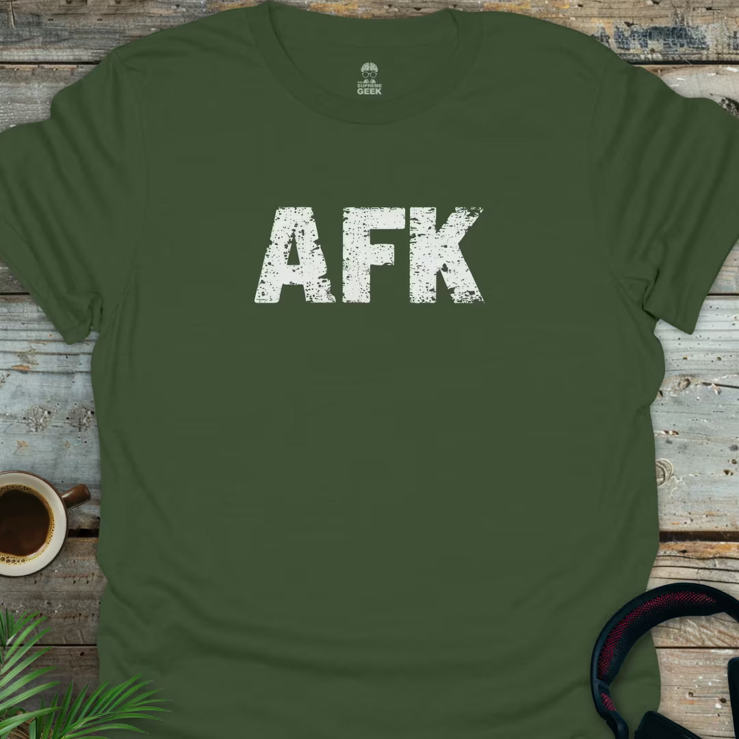 AFK - Geek T-Shirt - Military Green
