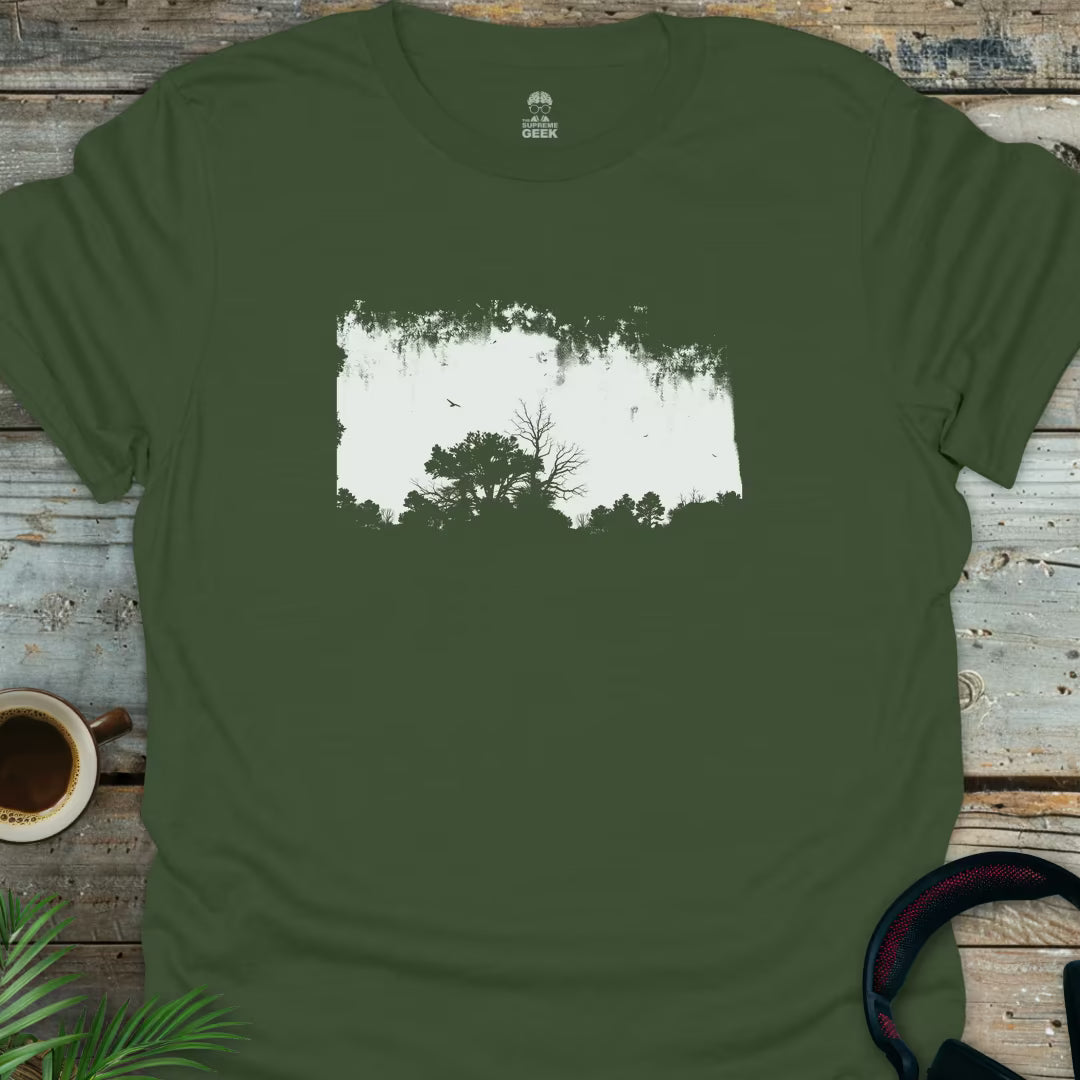 The Woods - Geek T-Shirt - Military Green