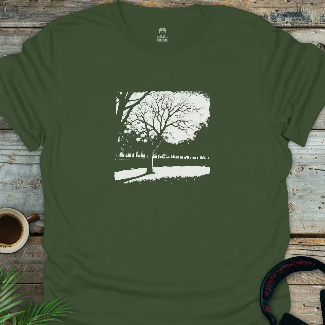 The Park - Geek T-Shirt - Military Green