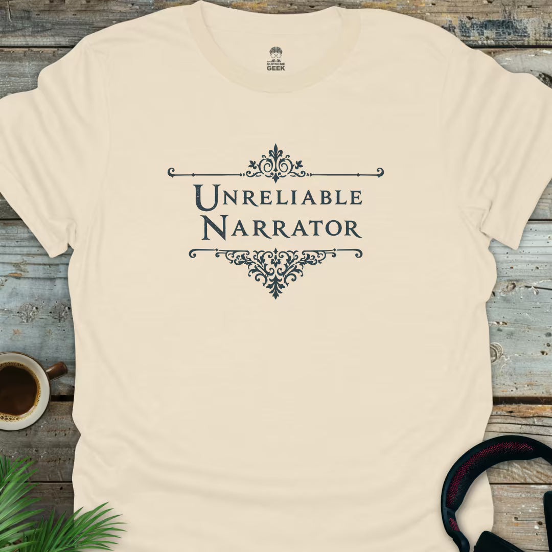 Unreliable Narrator - Literary Geek T-Shirt - Natural