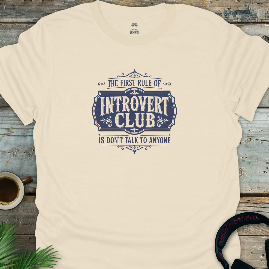 Introvert Club - Geek T-Shirt - Natural