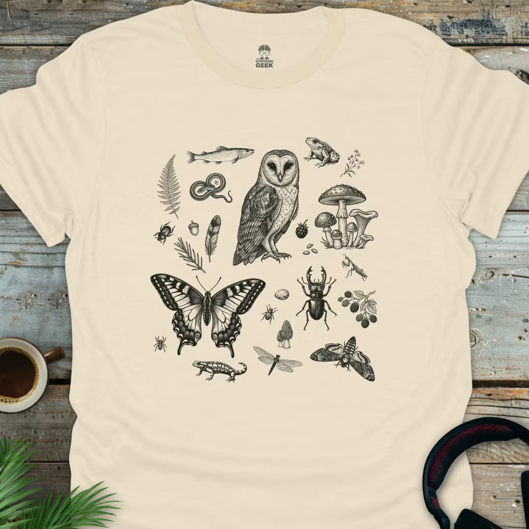 Woodland Creatures– Geek T-Shirt - Natural