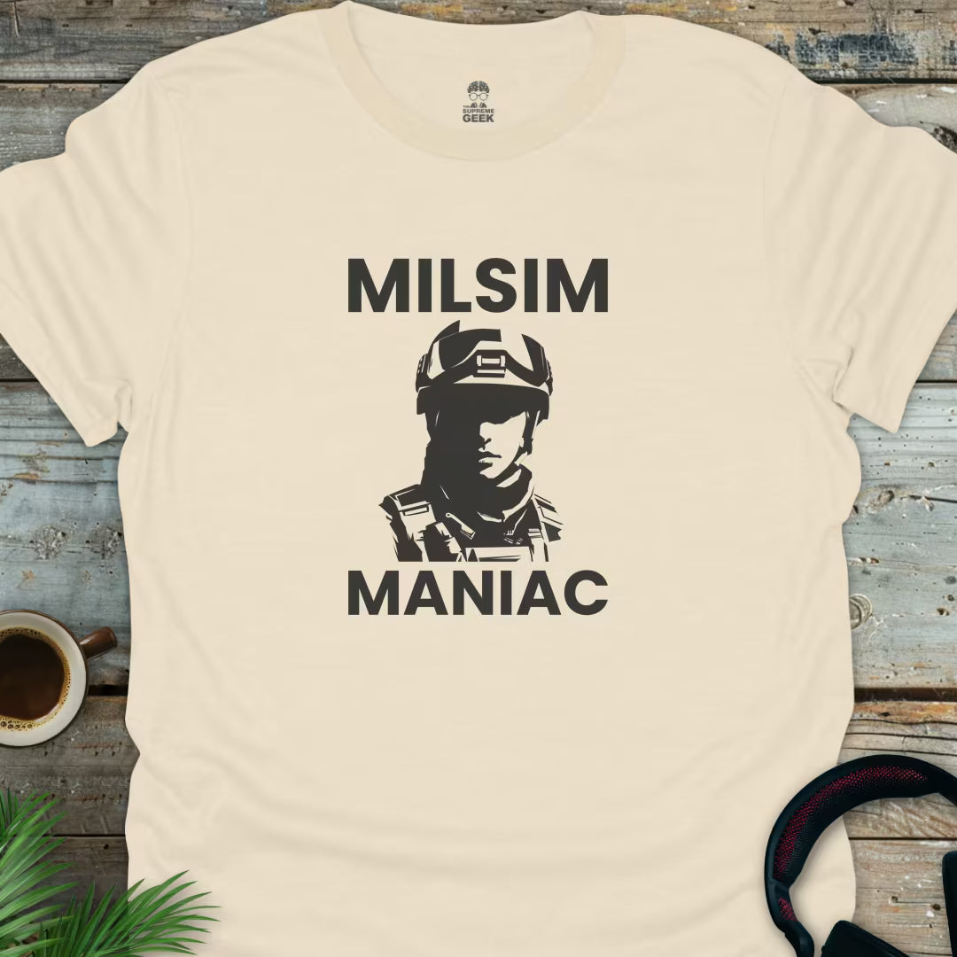 Milsim Maniac - Gamer Geek T-Shirt - Natural