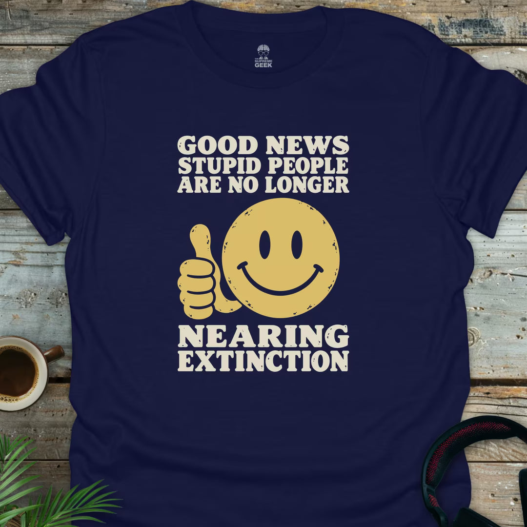 Stupid People - Geek T-Shirt - Navy
