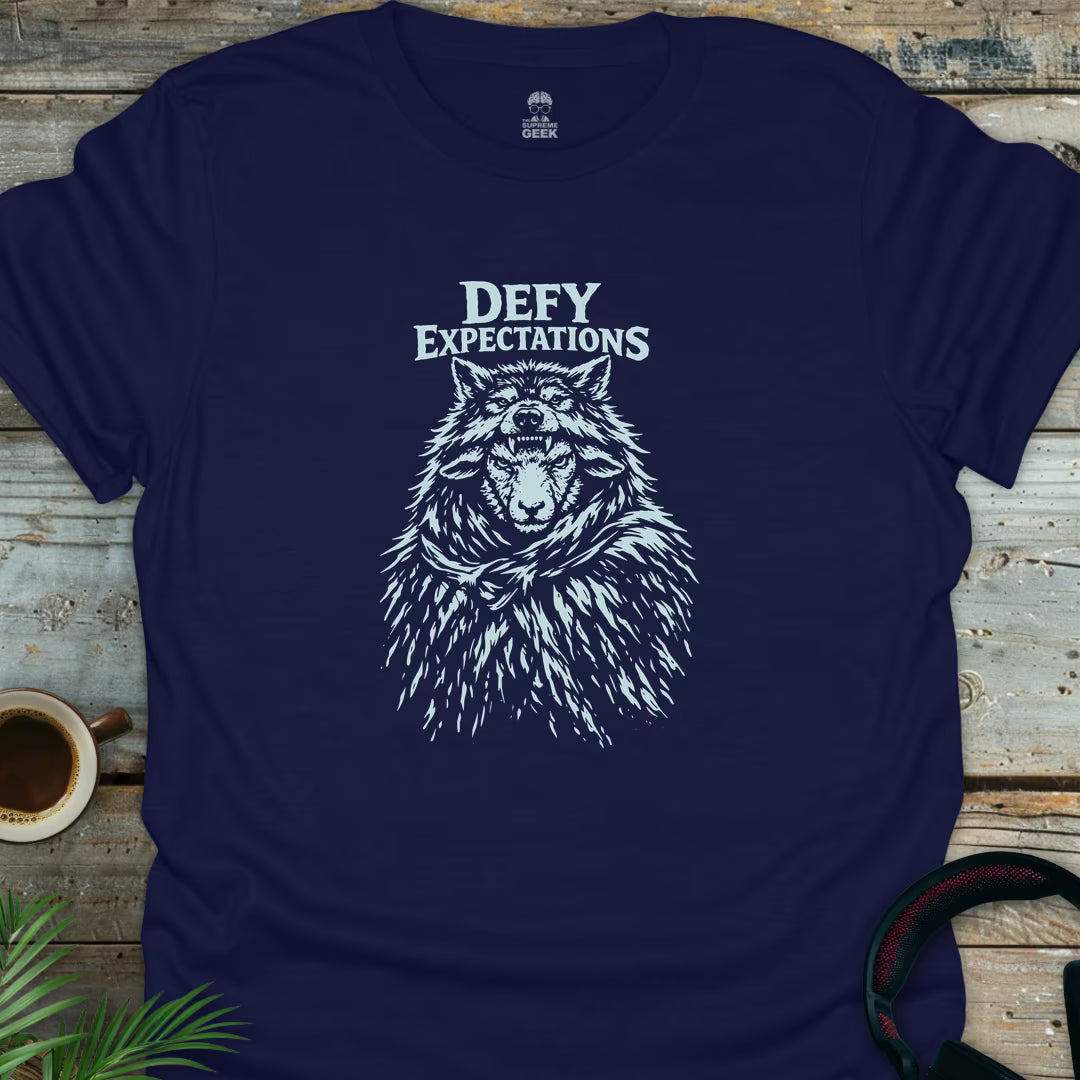 Defy Expectations - Sheep in Wolf's Clothing - Geek T-Shirt - Navy