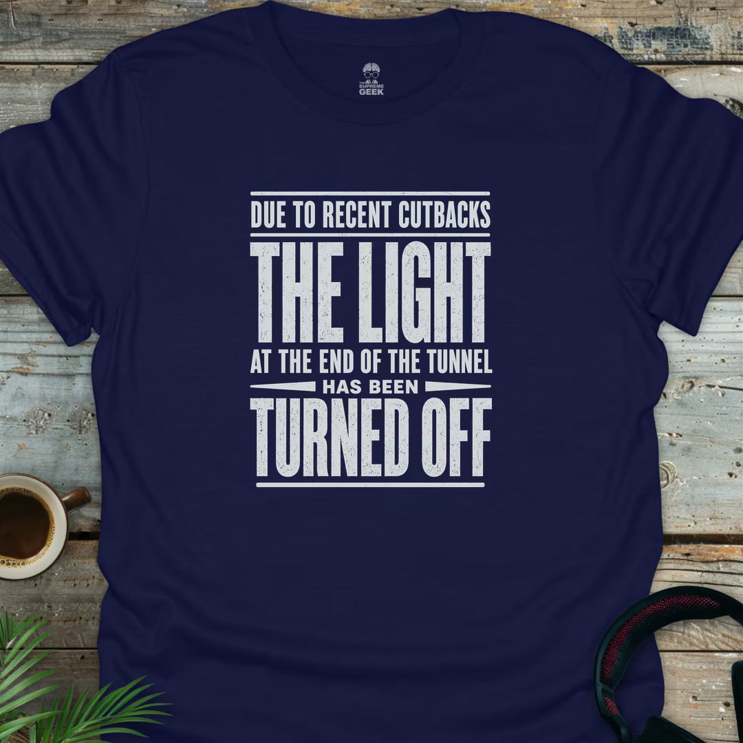 Light At End Of The Tunnel - Funny Geek T-Shirt - Navy