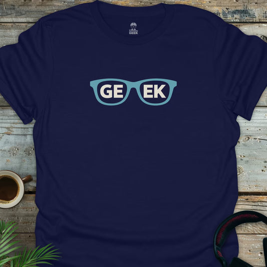 Geek (Glasses) - Geek T-Shirt - Navy