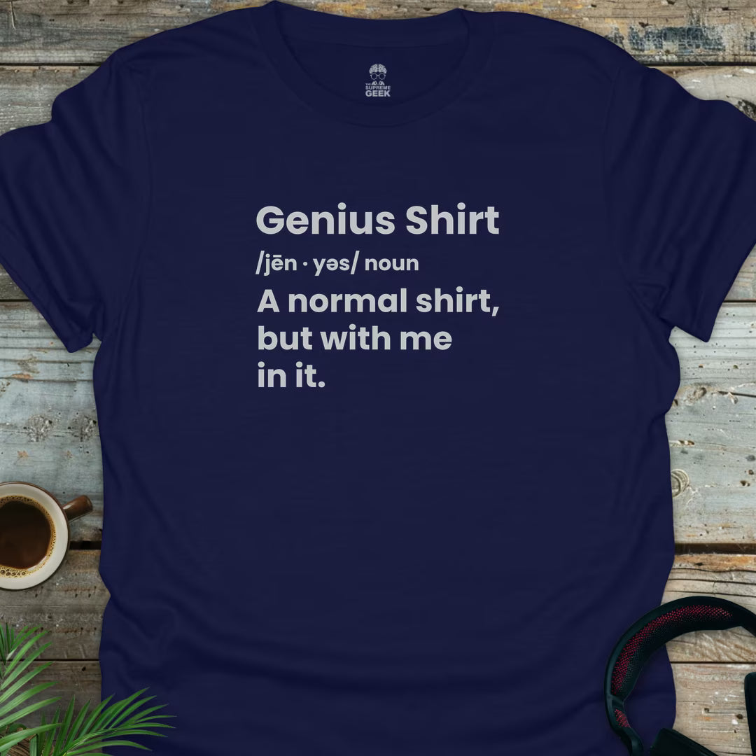 Genius Shirt - Geek T-Shirt - Navy