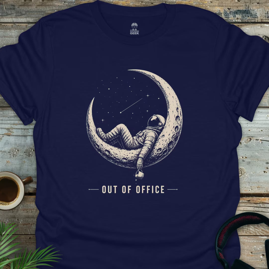 Slumbering Astronaut - Geek T-Shirt - Navy
