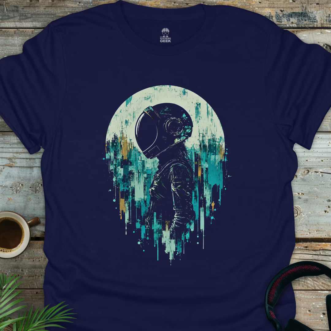 Static Horizon - Geek T-Shirt - Navy