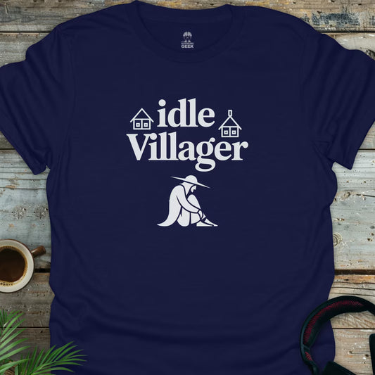 Idle Villager - Geek T-Shirt - Navy