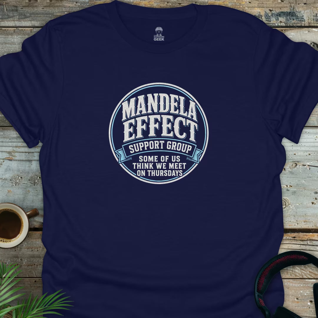Mandela Effect Support Group - Geek T-Shirt - Navy