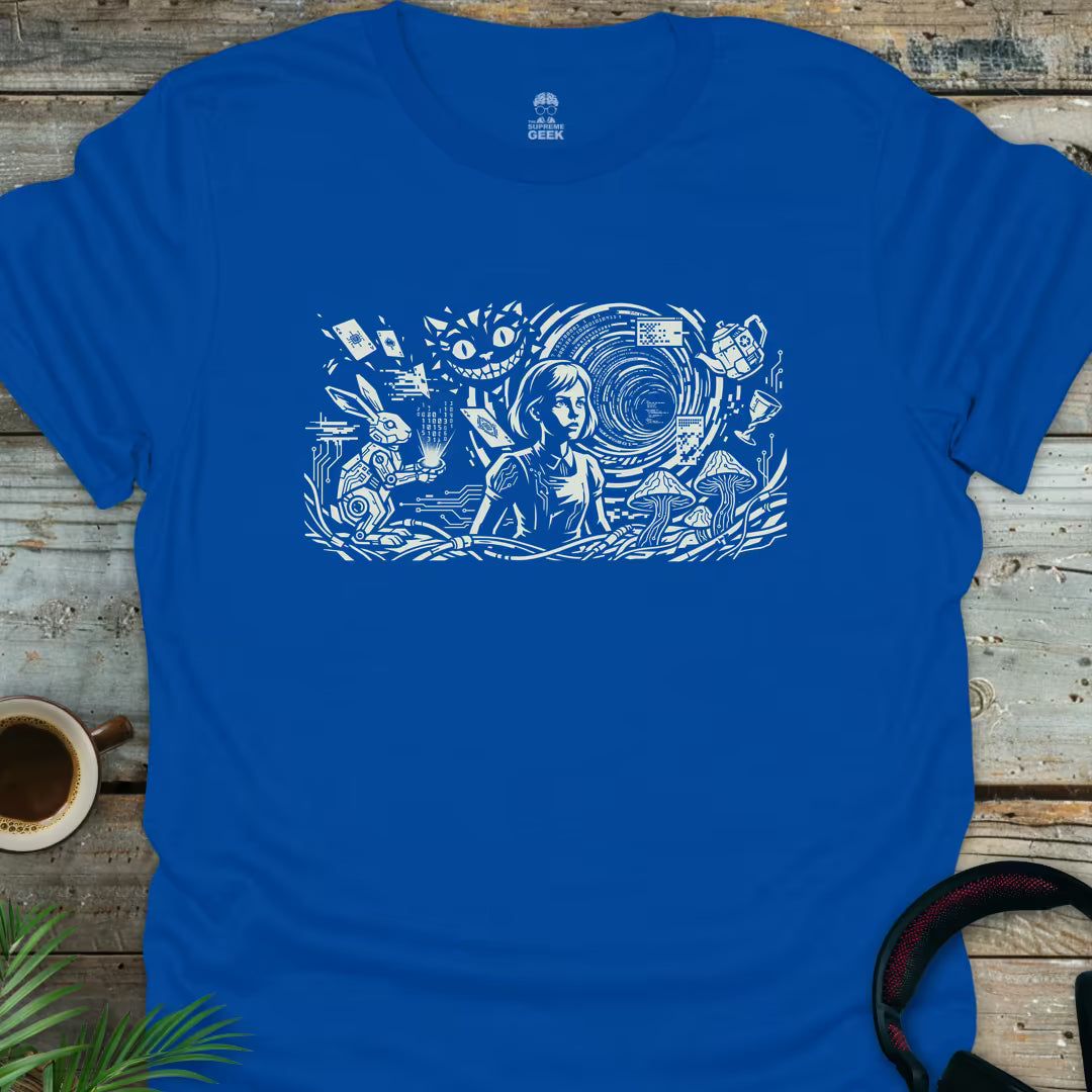 Alice In Cyberland - Geek T-Shirt - Royal